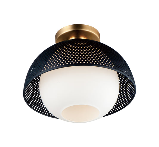 Perf Flush Mount Black/Satin Brass by Maxim Lighting