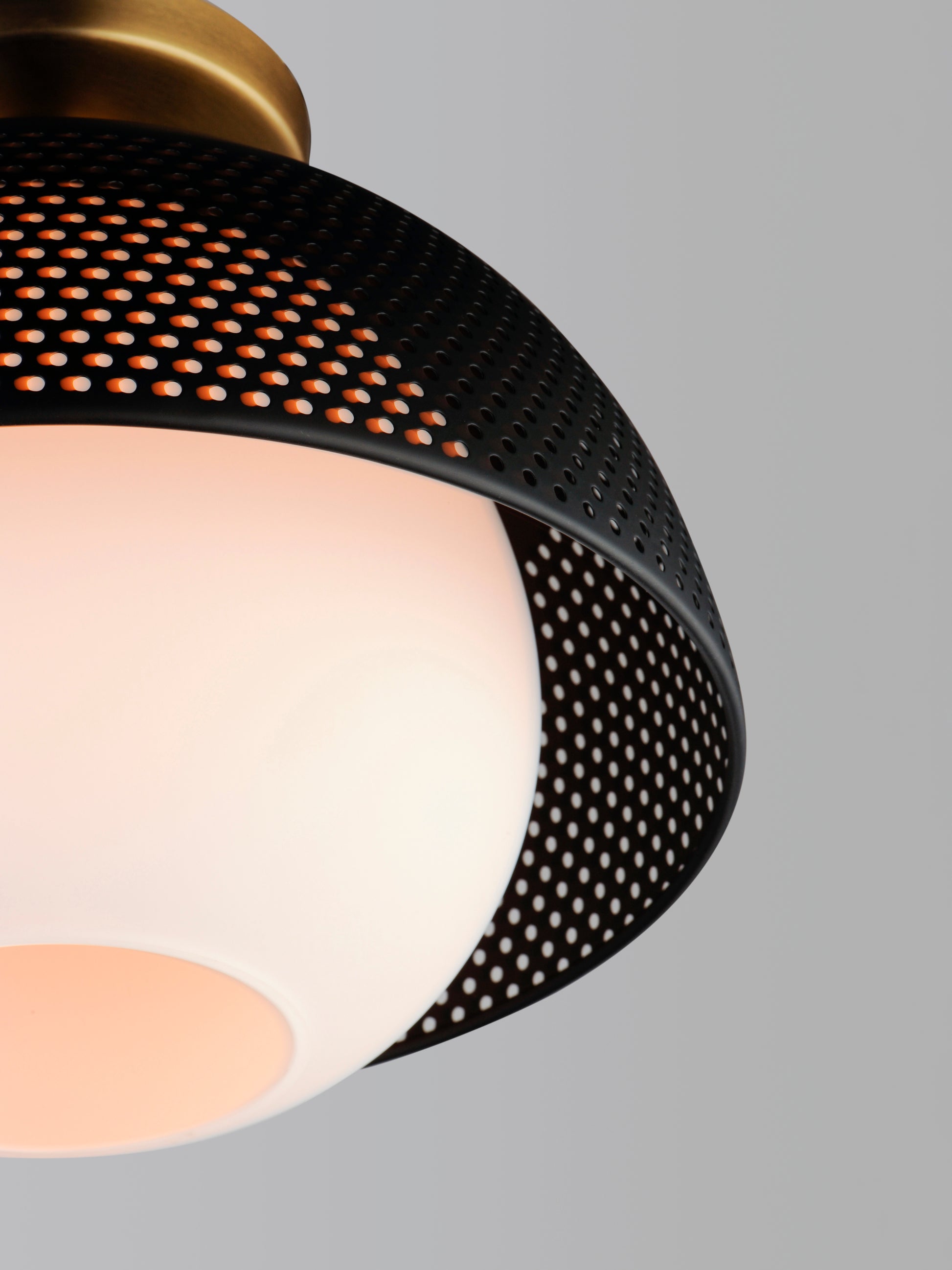 Perf Flush Mount Black/Satin Brass by Maxim Lighting