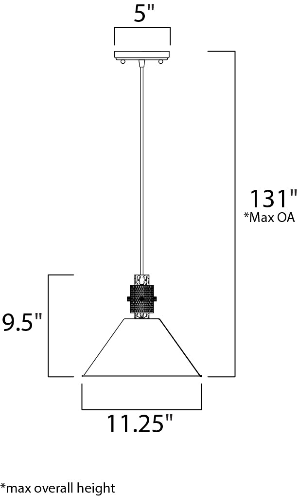 Tucson Pendant Oil Rubbed Bronze/Weathered Wood by Maxim Lighting
