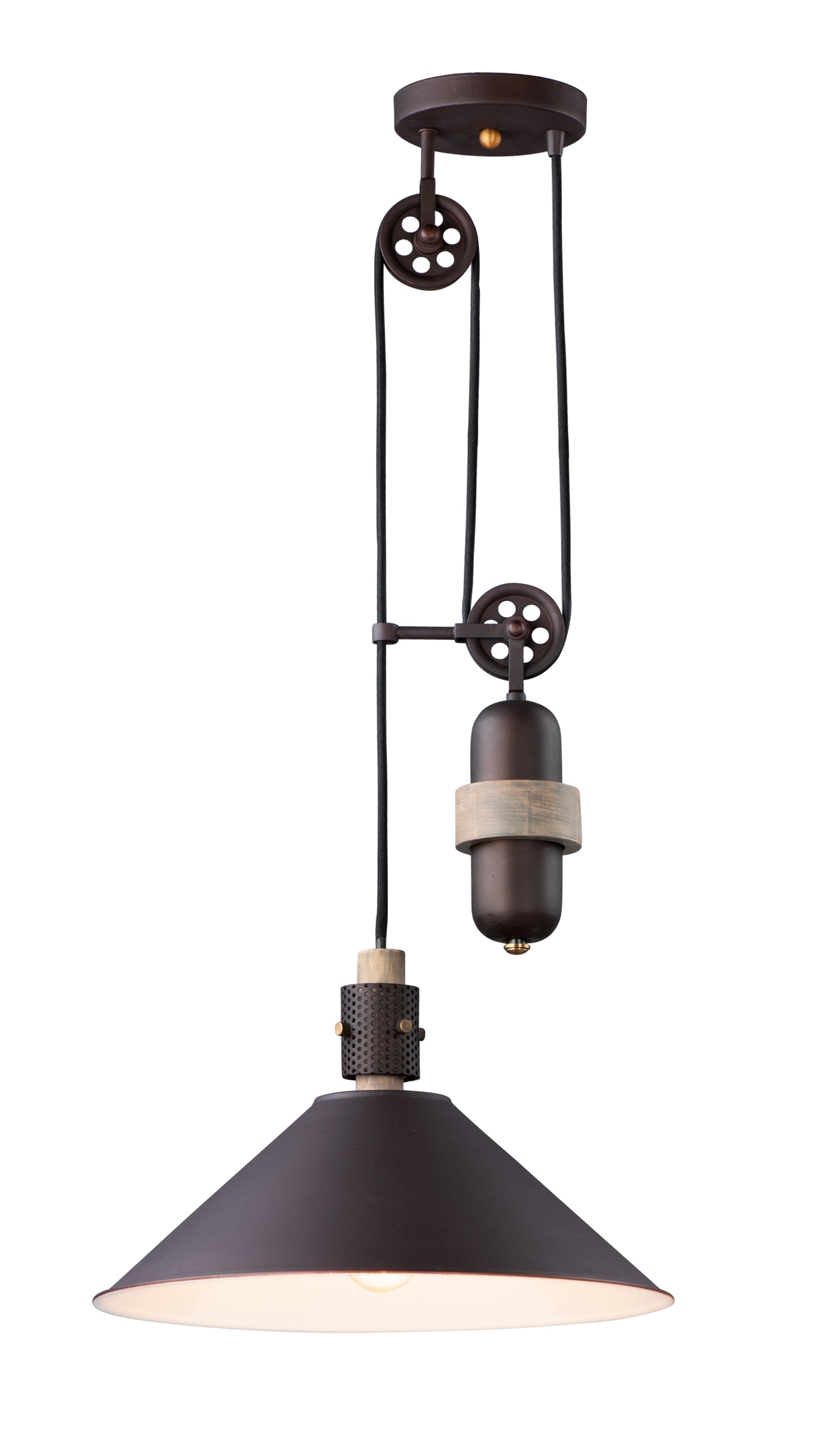 Tucson Pendant Oil Rubbed Bronze/Weathered Wood by Maxim Lighting