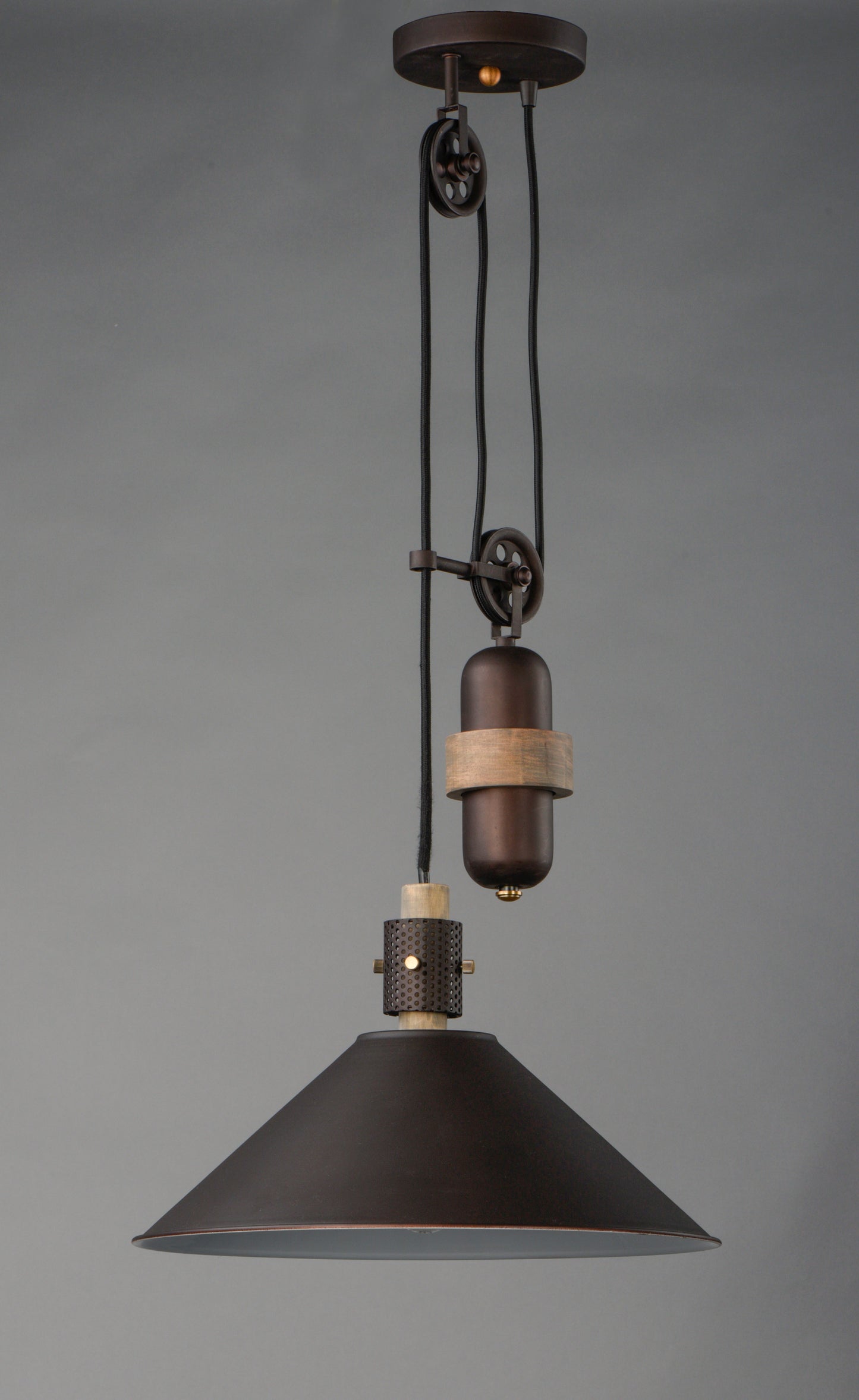 Tucson Pendant Oil Rubbed Bronze/Weathered Wood by Maxim Lighting