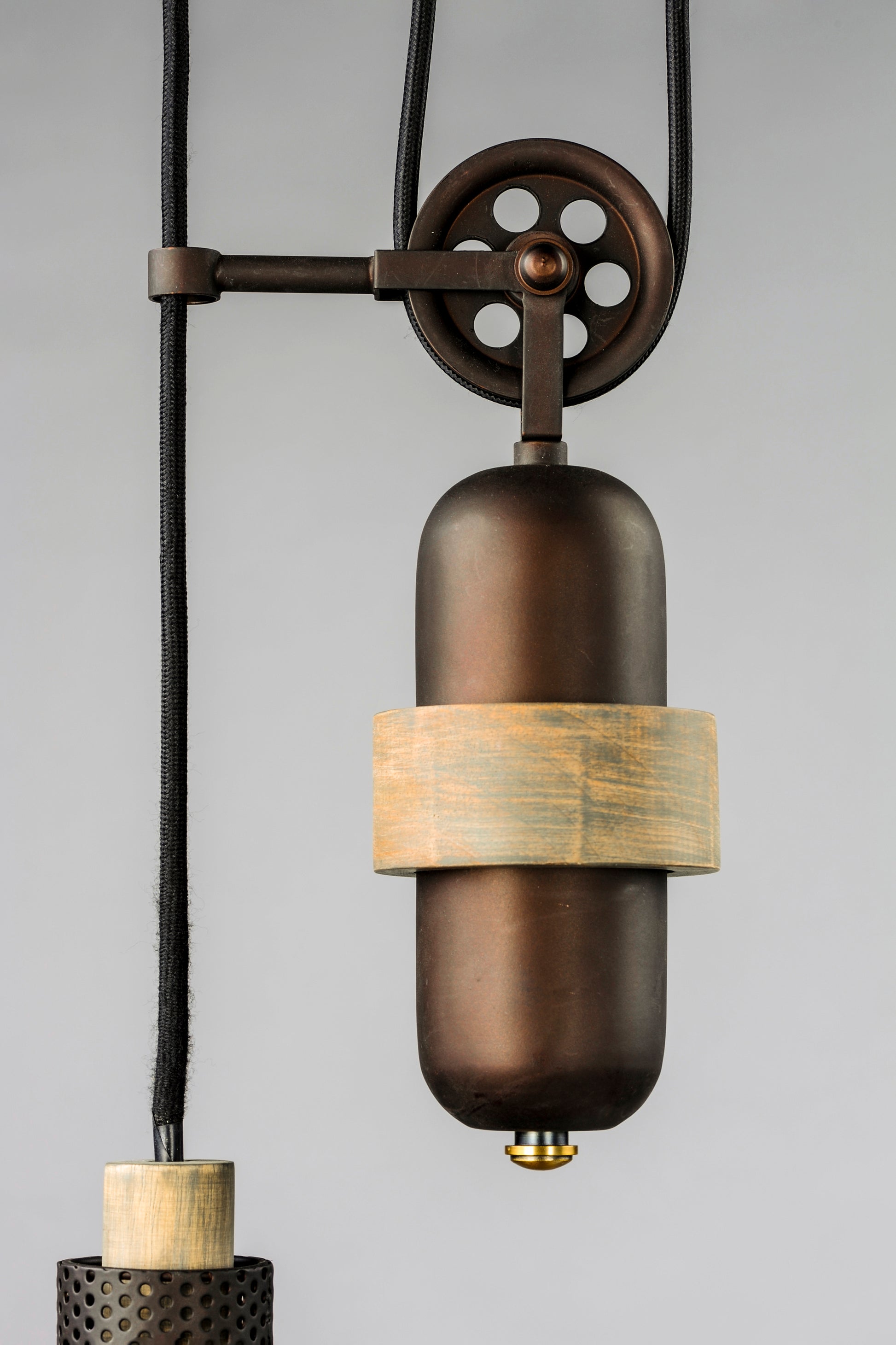Tucson Pendant Oil Rubbed Bronze/Weathered Wood by Maxim Lighting
