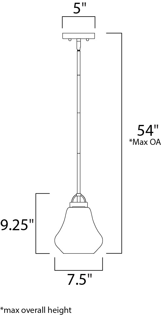 Dianne Pendant Oil Rubbed Bronze by Maxim Lighting