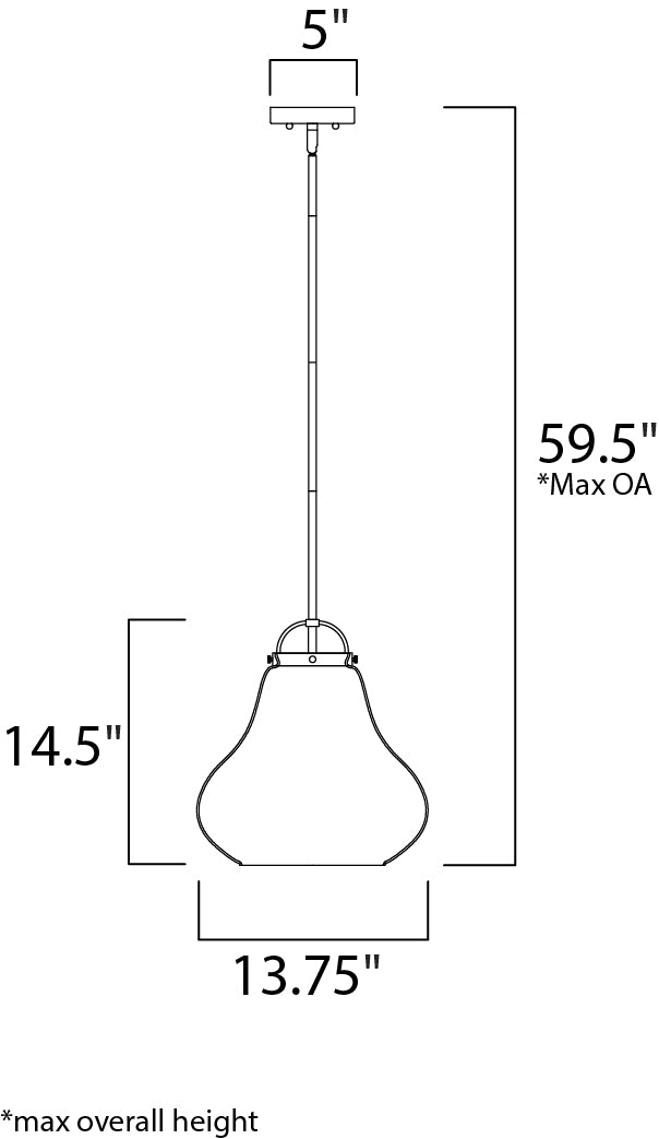 Stella Pendant Satin Nickel by Maxim Lighting