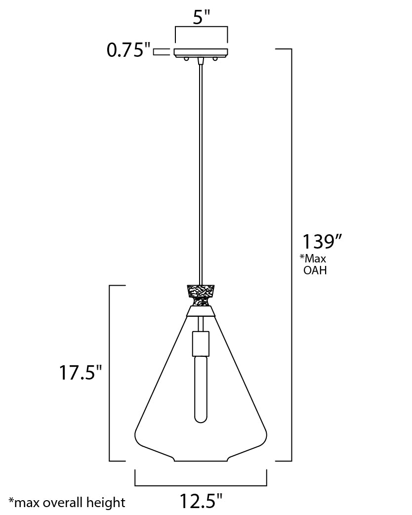 Abbott Pendant Weathered Oak/Antique Brass by Maxim Lighting