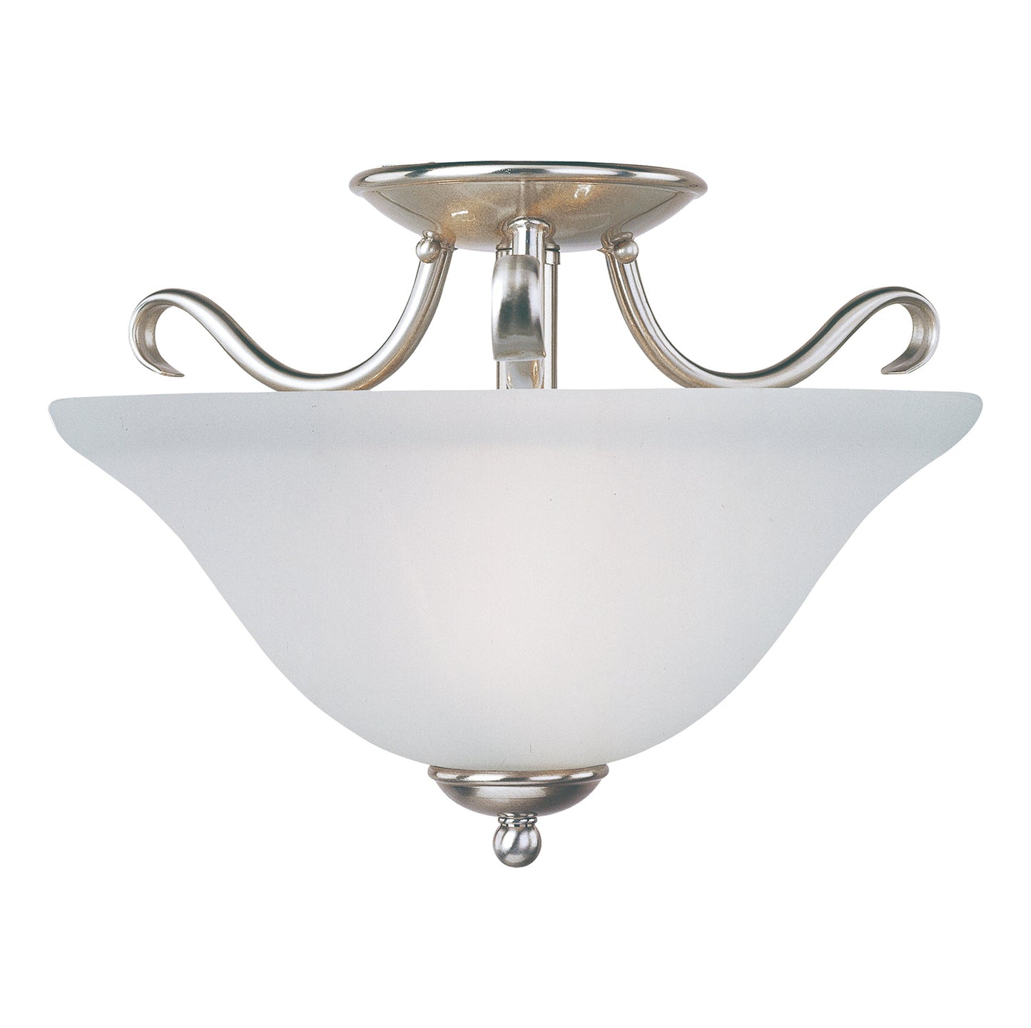 Basix 2-Light Semi-Flush Mount Satin Nickel by Maxim Lighting