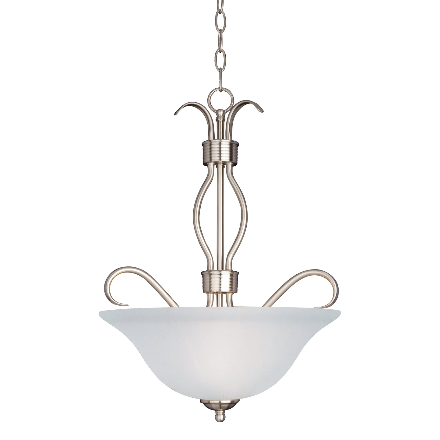 Basix 3-Light Invert Bowl Pendant Satin Nickel by Maxim Lighting