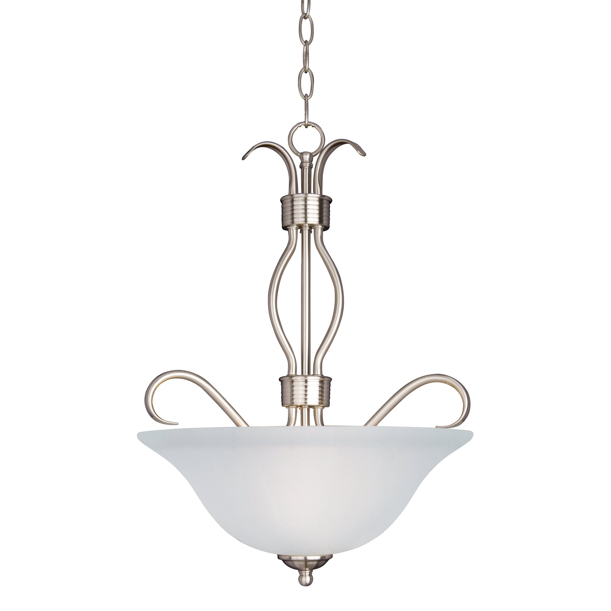 Basix 3-Light Invert Bowl Pendant Satin Nickel by Maxim Lighting