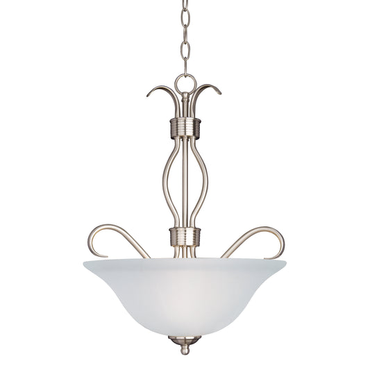 Basix 3-Light Invert Bowl Pendant Satin Nickel by Maxim Lighting