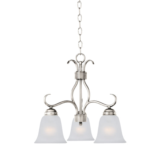 Basix 3-Light Chandelier Satin Nickel by Maxim Lighting