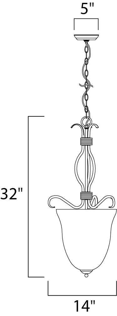 Basix 4-Light Entry Foyer Pendant Satin Nickel by Maxim Lighting