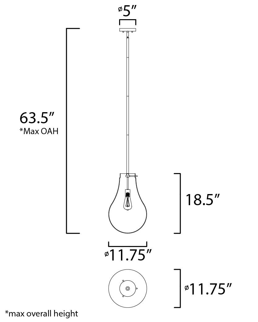 Gourd Pendant Satin Nickel by Maxim Lighting
