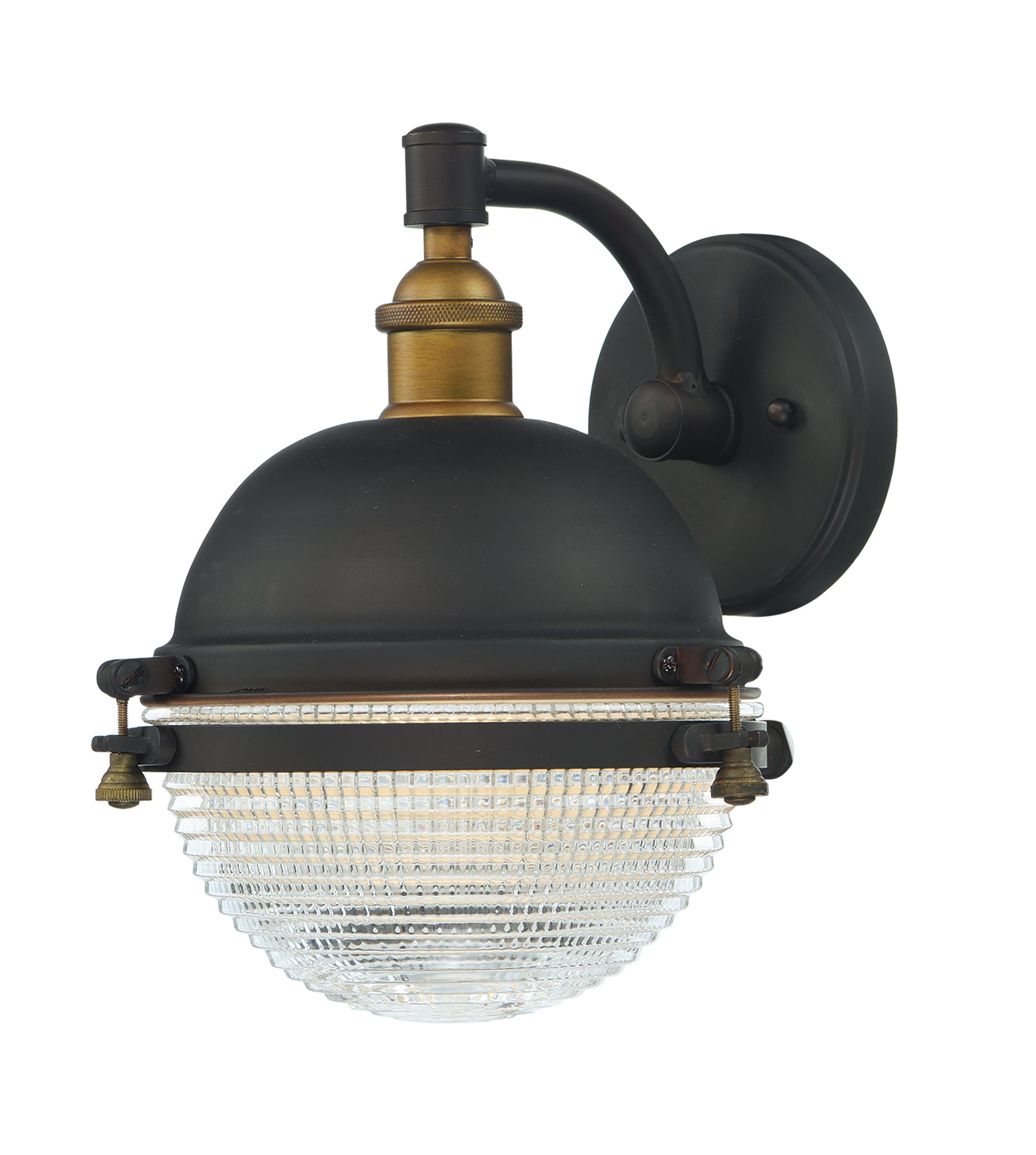 Portside 10" Outdoor Wall Sconce Oil Rubbed Bronze/Antique Brass by Maxim Lighting