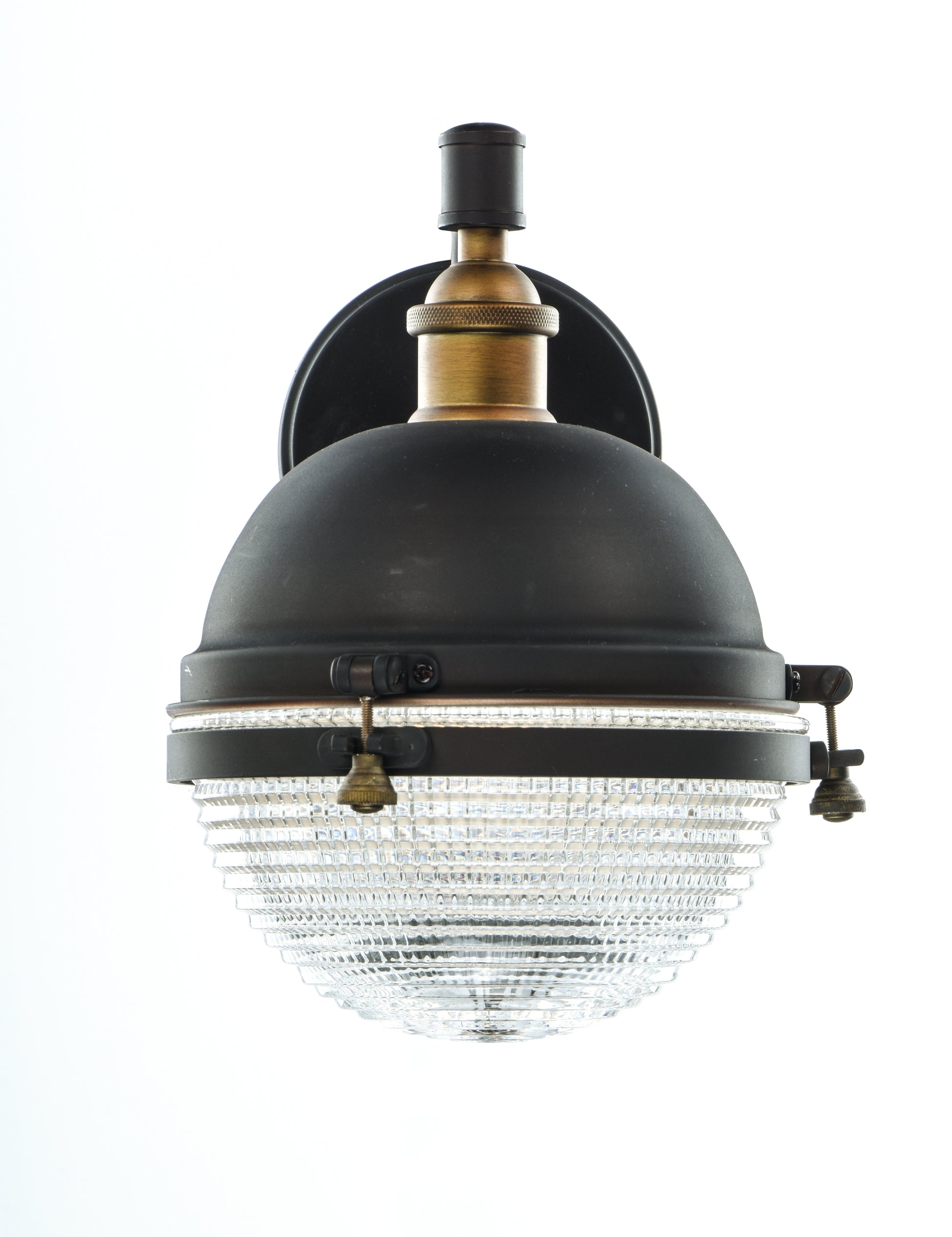 Portside 10" Outdoor Wall Sconce Oil Rubbed Bronze/Antique Brass by Maxim Lighting