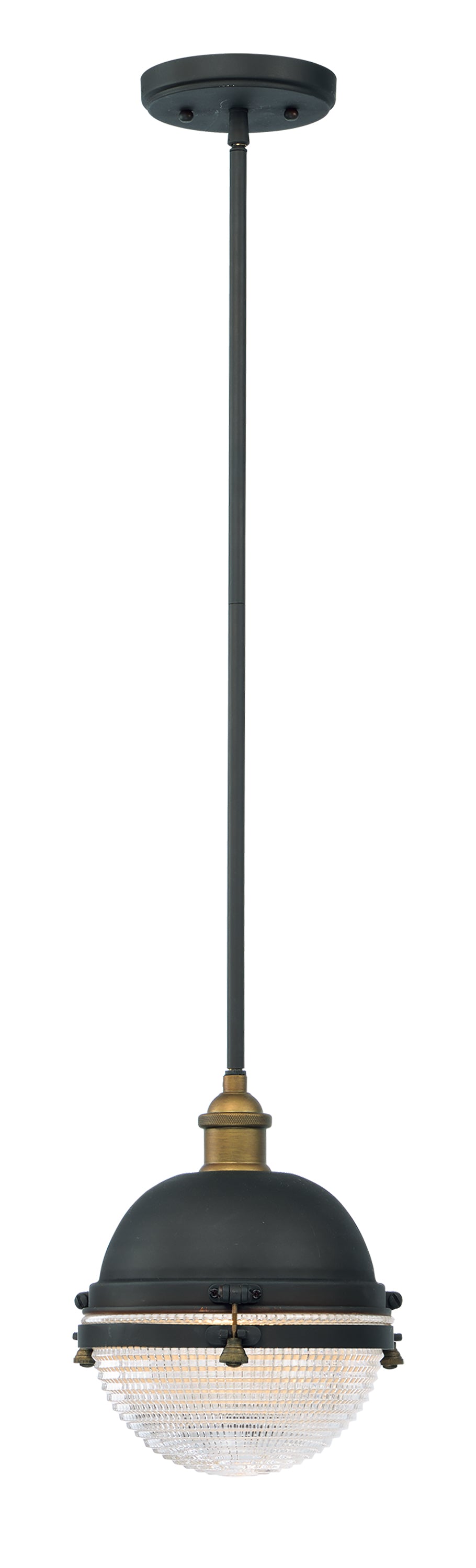 Portside 10" Outdoor Pendant Oil Rubbed Bronze/Antique Brass by Maxim Lighting