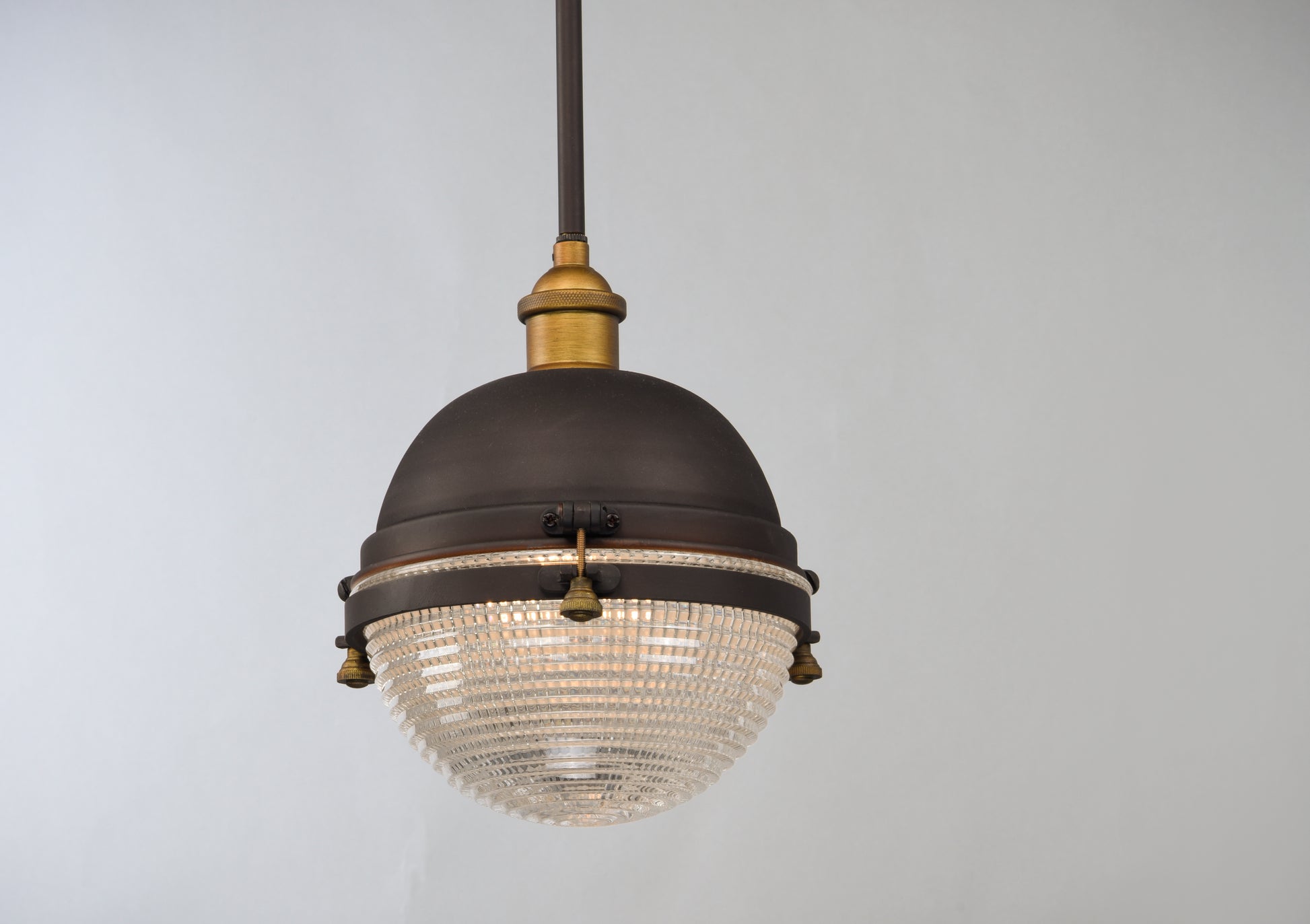Portside 10" Outdoor Pendant Oil Rubbed Bronze/Antique Brass by Maxim Lighting