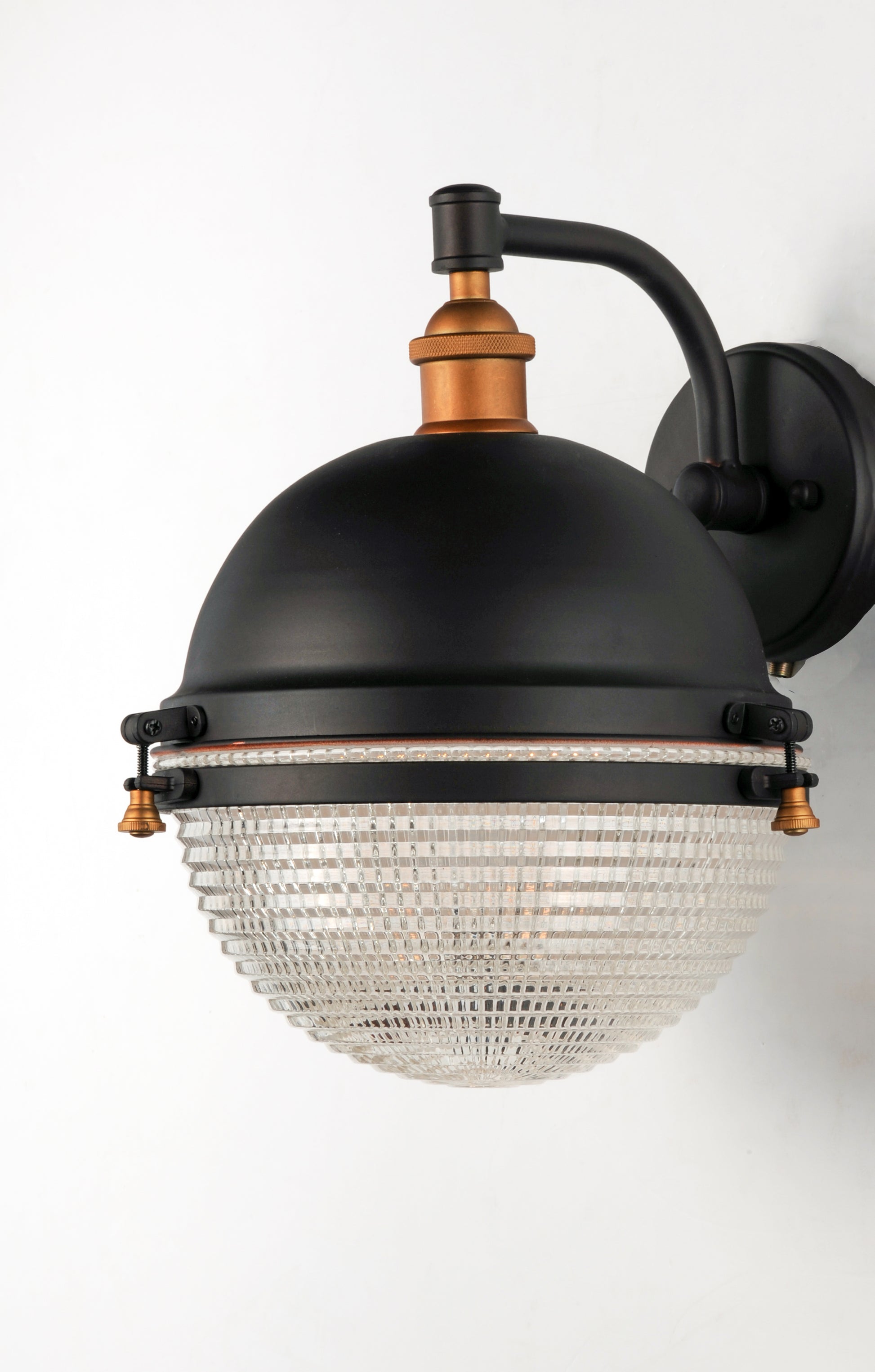 Portside 12" Outdoor Wall Sconce Oil Rubbed Bronze/Antique Brass by Maxim Lighting