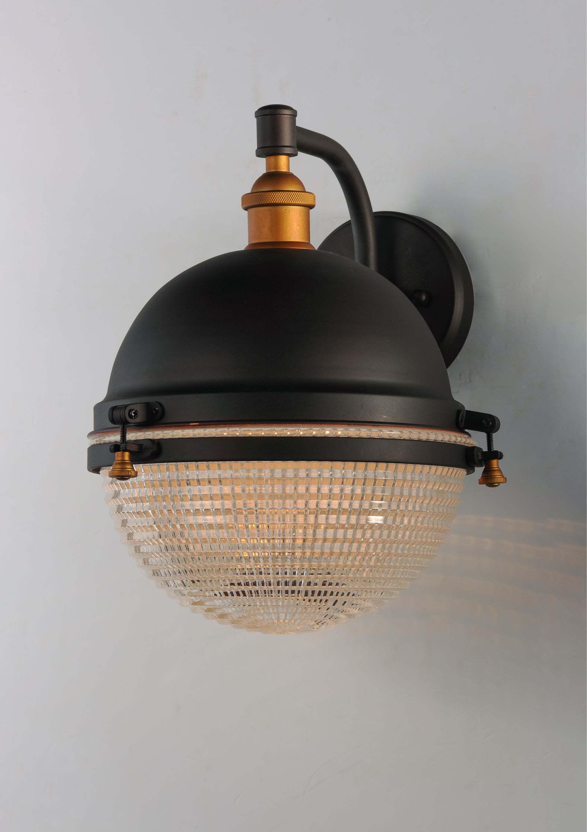 Portside 12" Outdoor Wall Sconce Oil Rubbed Bronze/Antique Brass by Maxim Lighting