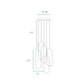 LED Five Clips Chandelier - Finesse Decor CH-0301-5SG