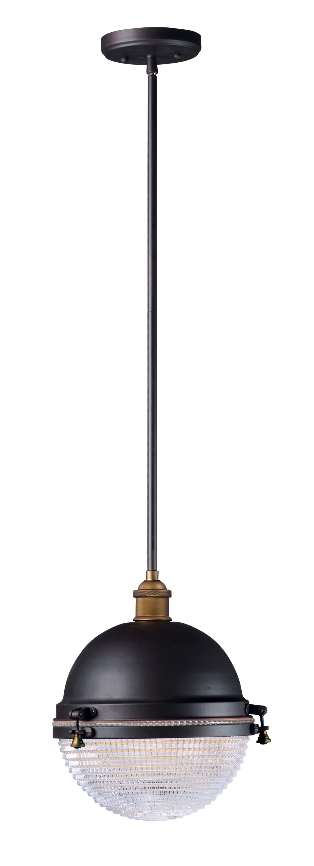 Portside 12" Outdoor Pendant Oil Rubbed Bronze/Antique Brass by Maxim Lighting