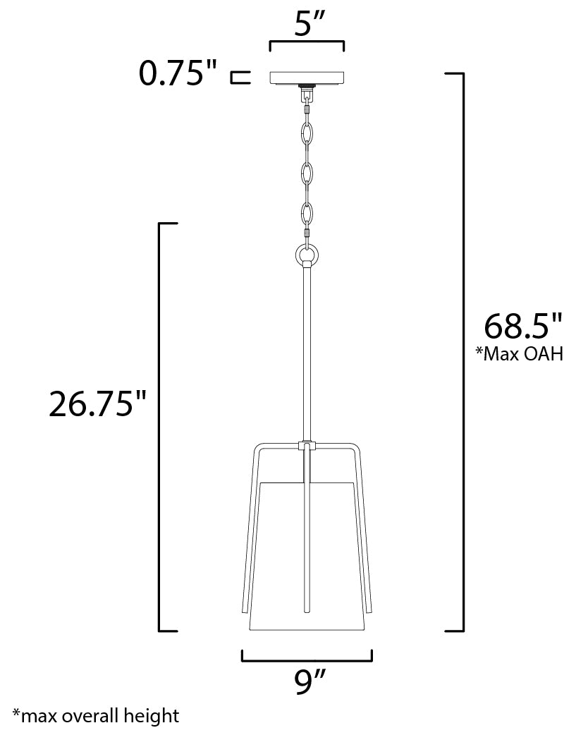 Pitchfork Small Pendant Oil Rubbed Bronze by Maxim Lighting