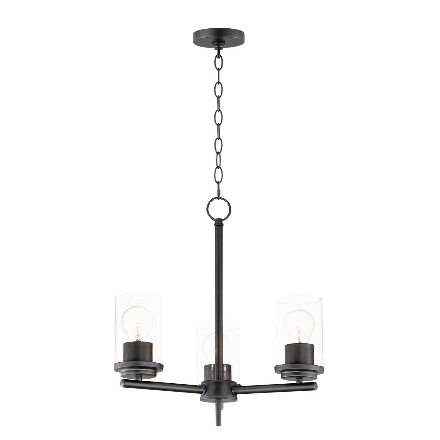 Corona 3-Light Chandelier Black by Maxim Lighting