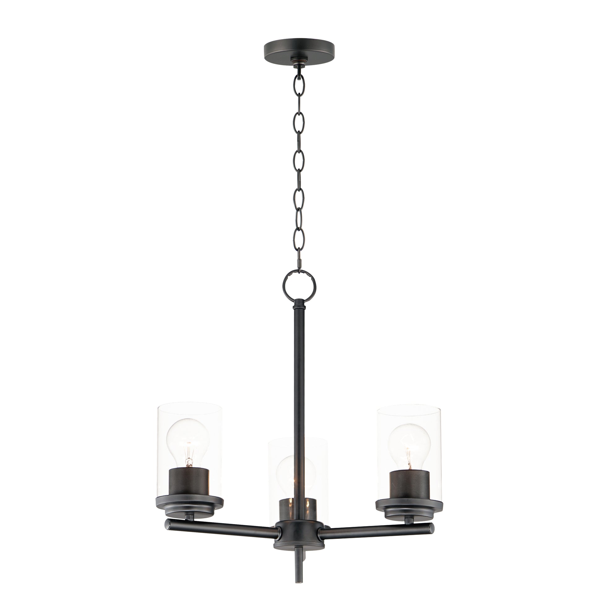 Corona 3-Light Chandelier Black by Maxim Lighting