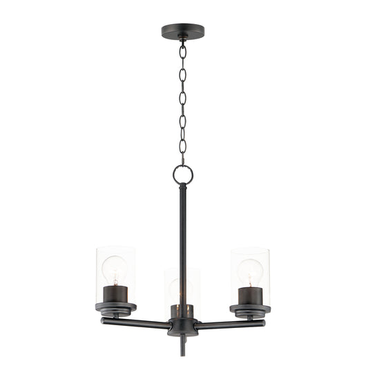 Corona 3-Light Chandelier Black by Maxim Lighting