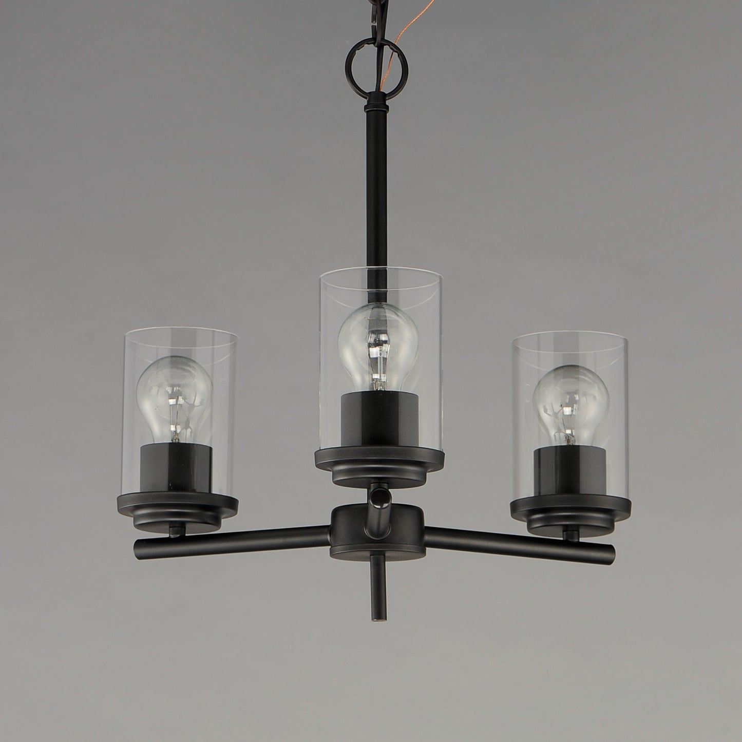 Corona 3-Light Chandelier Black by Maxim Lighting