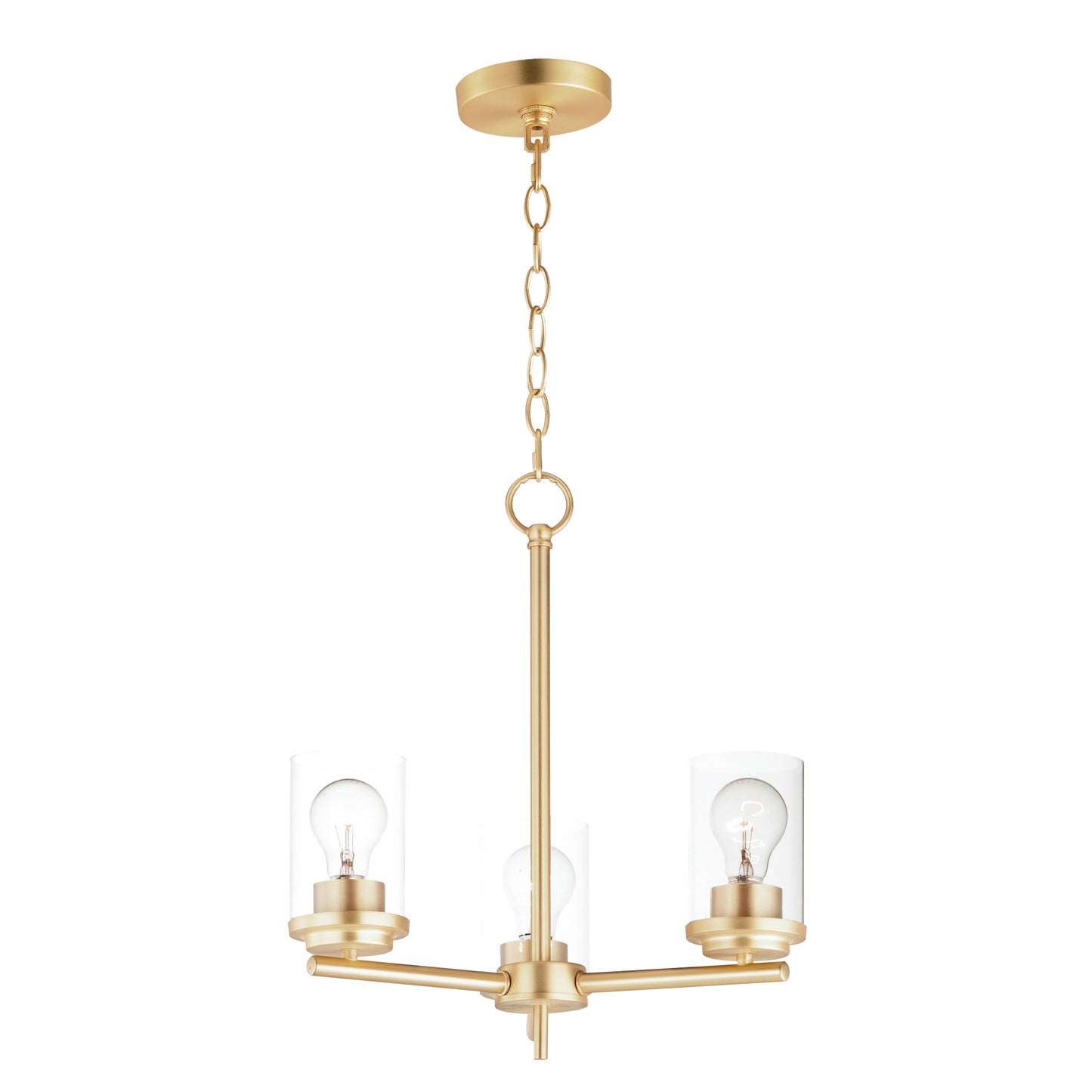 Corona 3-Light Chandelier Satin Brass by Maxim Lighting
