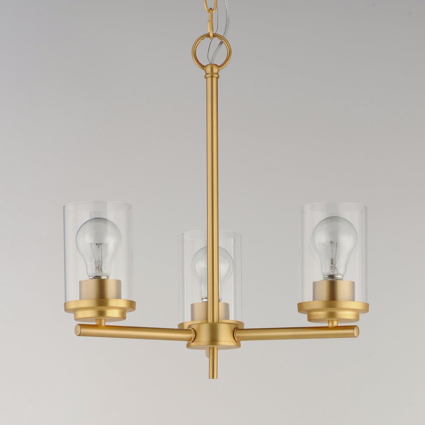 Corona 3-Light Chandelier Satin Brass by Maxim Lighting