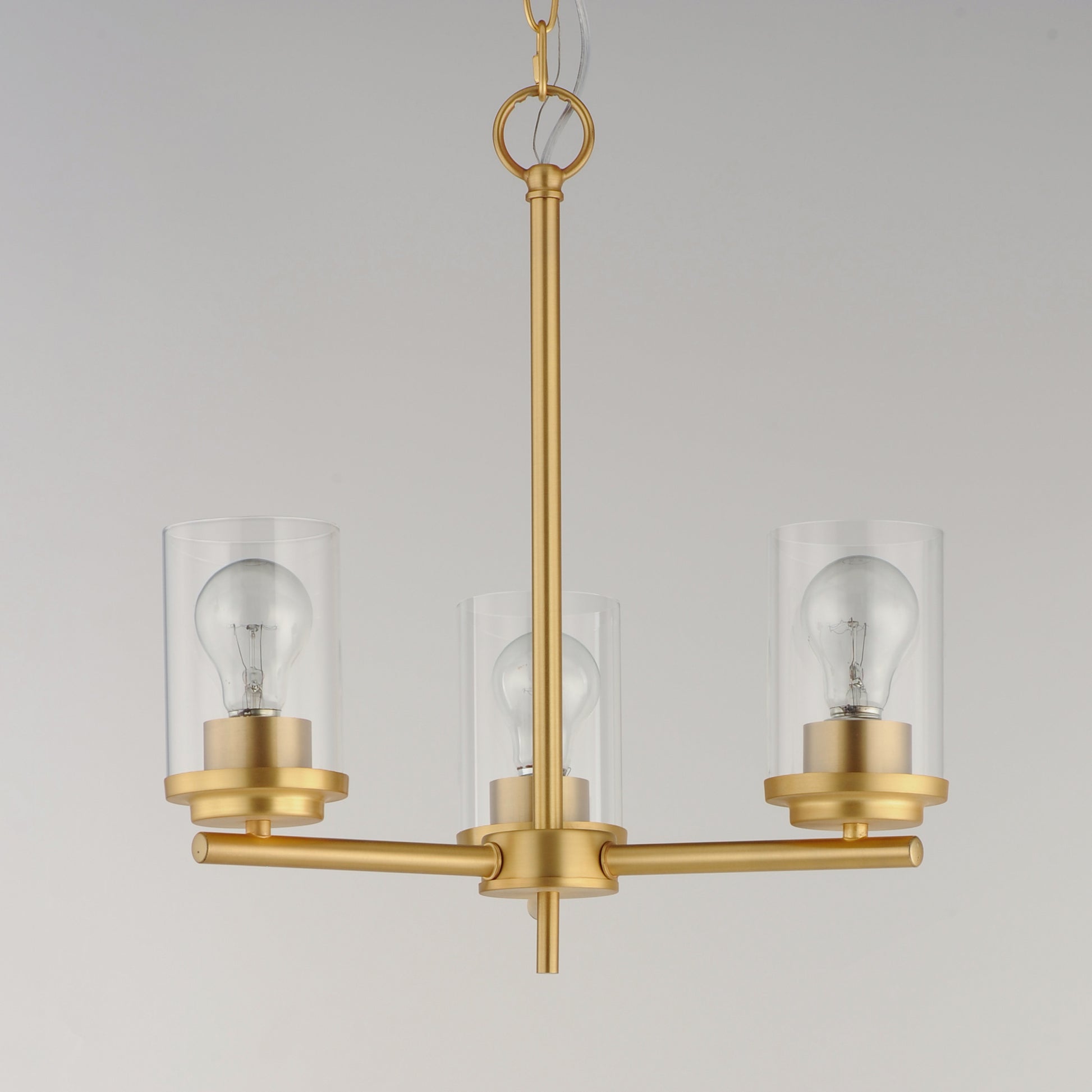 Corona 3-Light Chandelier Satin Brass by Maxim Lighting