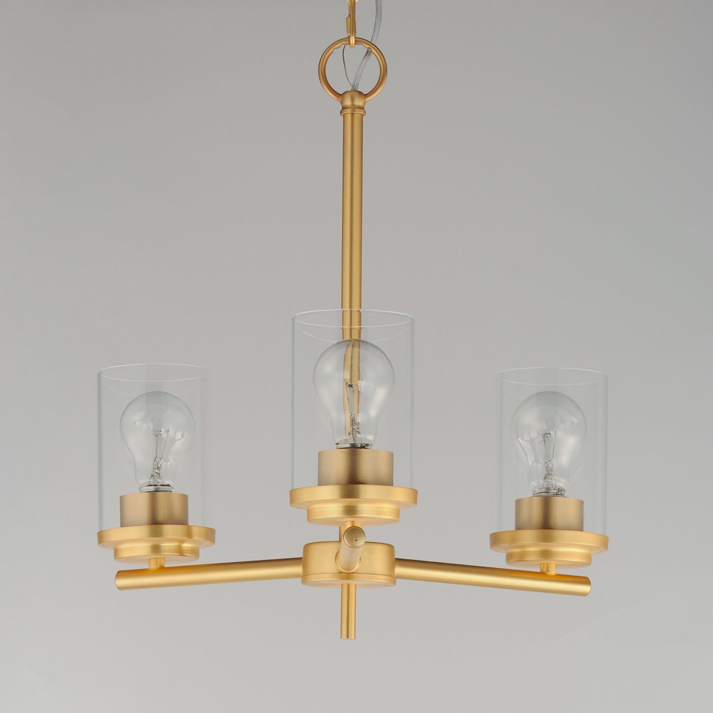 Corona 3-Light Chandelier Satin Brass by Maxim Lighting