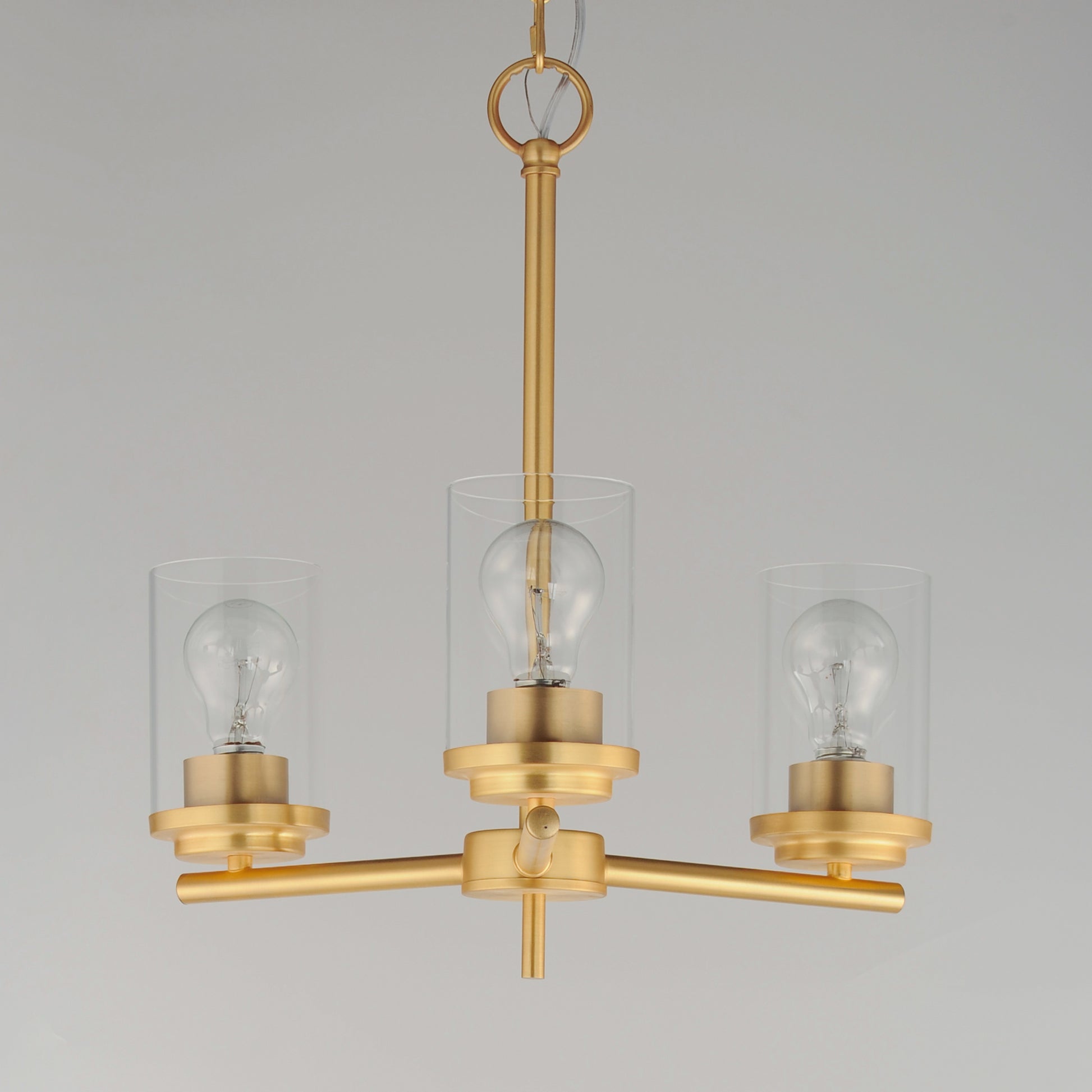 Corona 3-Light Chandelier Satin Brass by Maxim Lighting