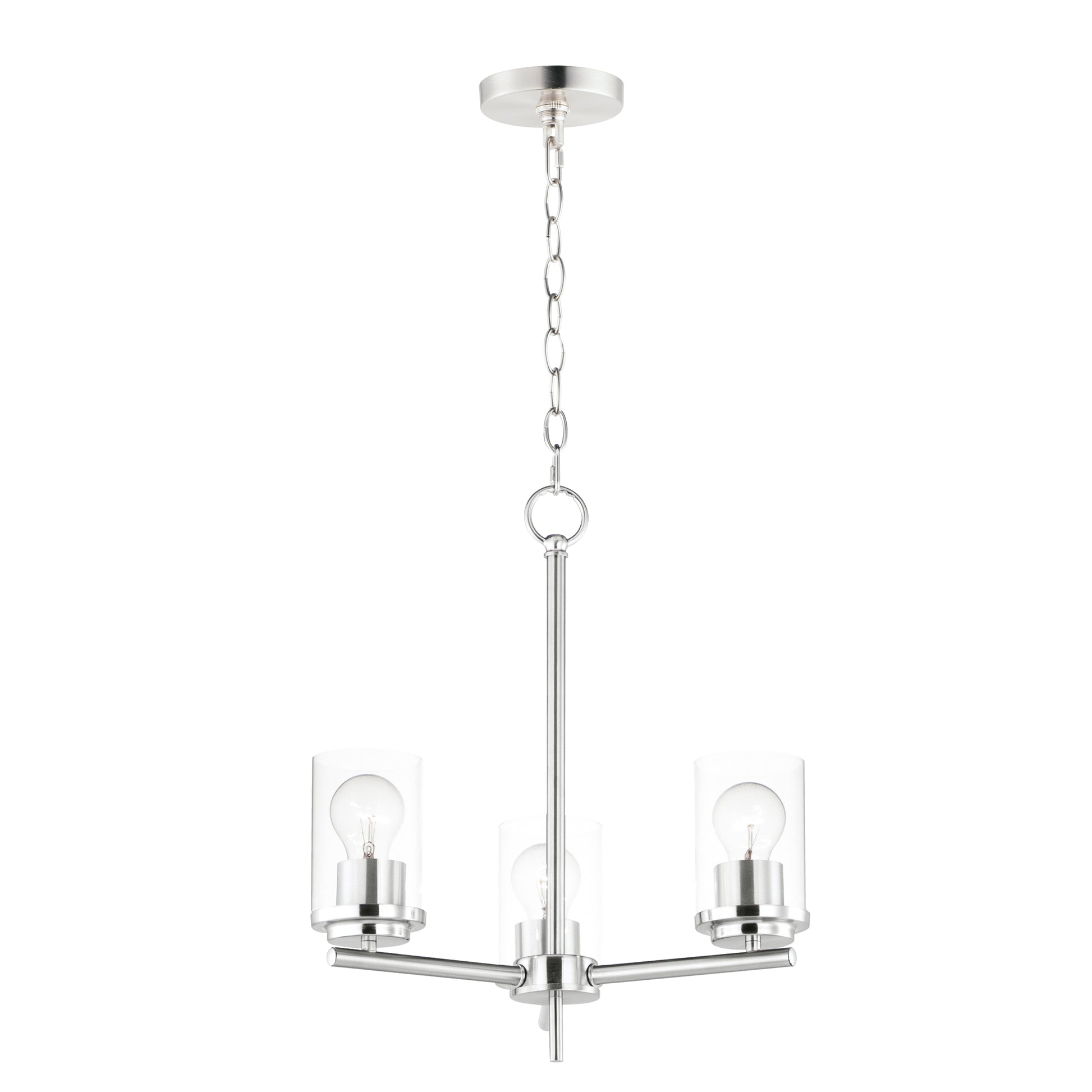 Corona 3-Light Chandelier Satin Nickel by Maxim Lighting