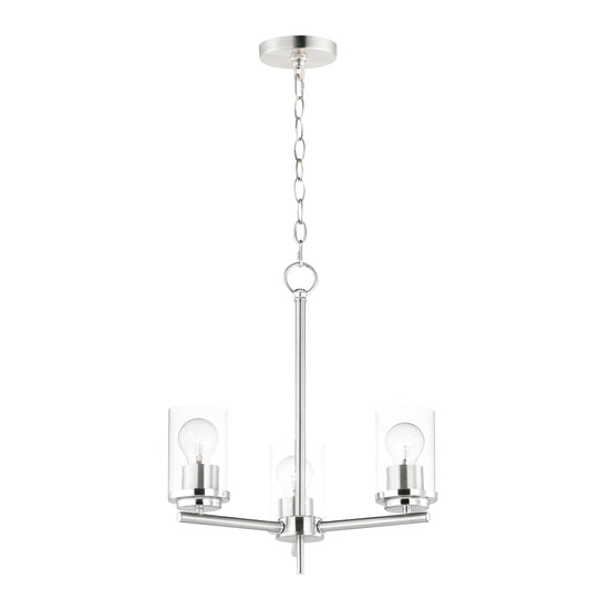Corona 3-Light Chandelier Satin Nickel by Maxim Lighting
