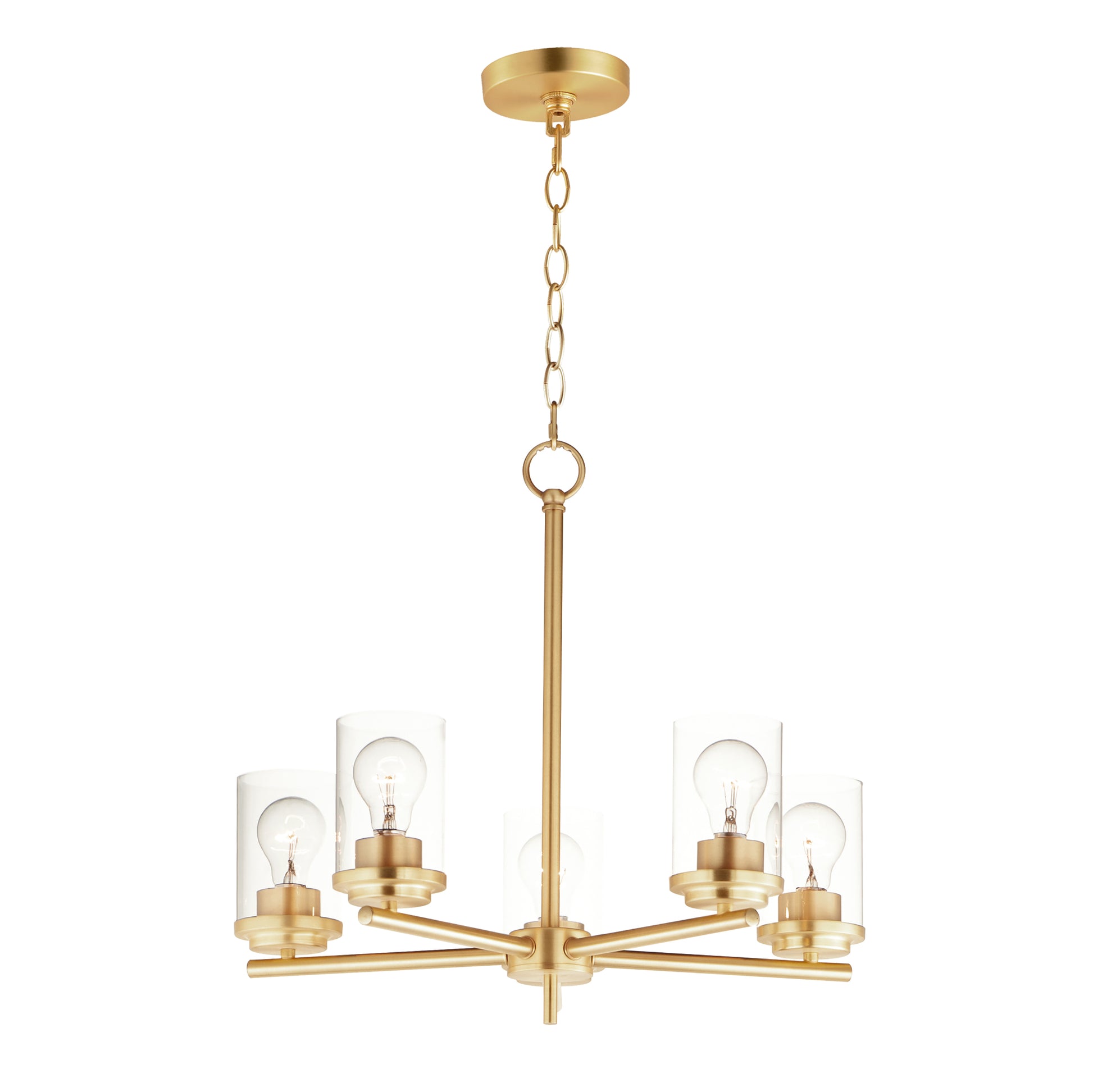 Corona 5-Light Chandelier Satin Brass by Maxim Lighting