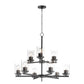 Corona 9-Light Chandelier Black by Maxim Lighting