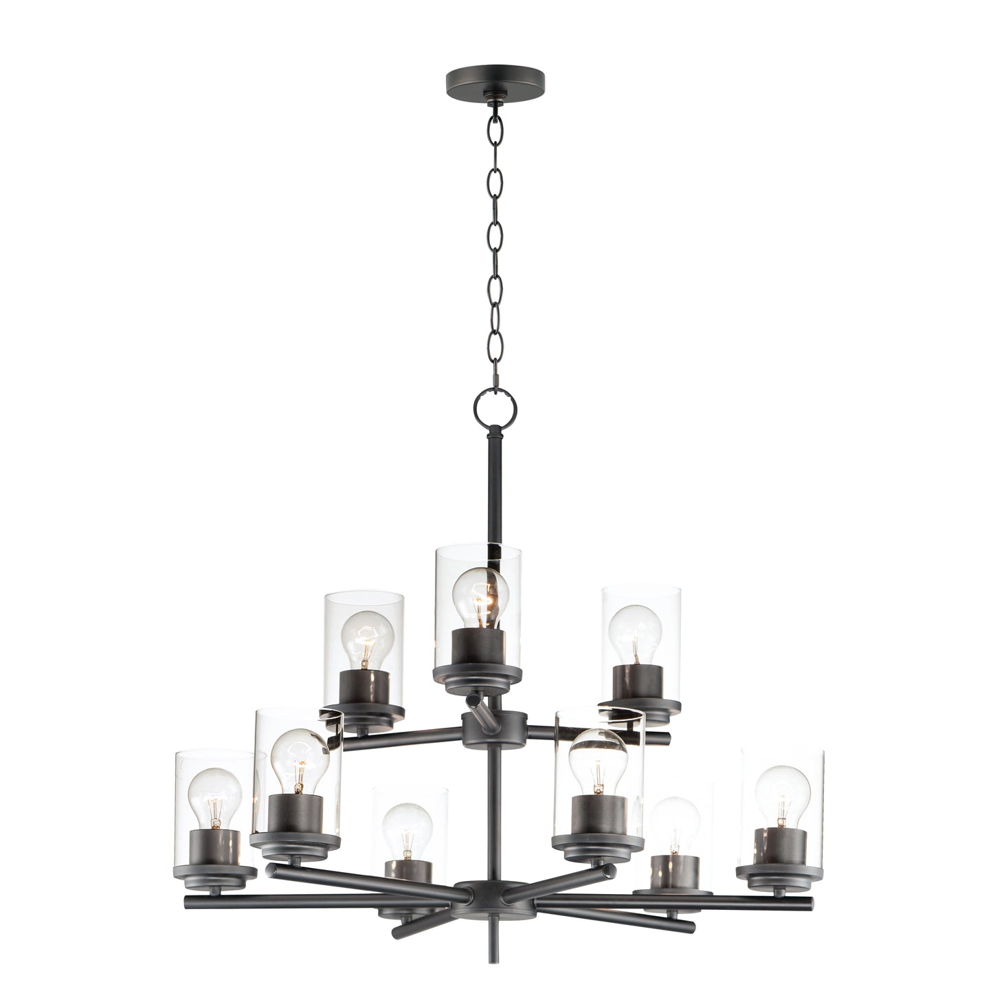 Corona 9-Light Chandelier Black by Maxim Lighting