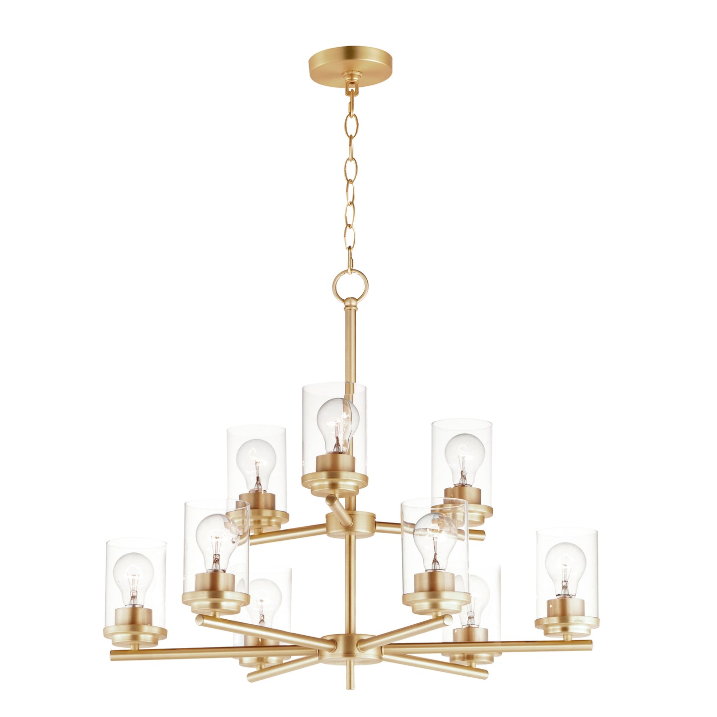 Corona 9-Light Chandelier Satin Brass by Maxim Lighting