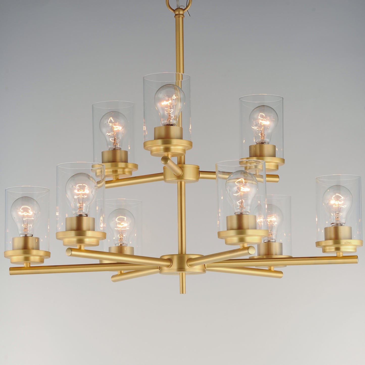 Corona 9-Light Chandelier Satin Brass by Maxim Lighting