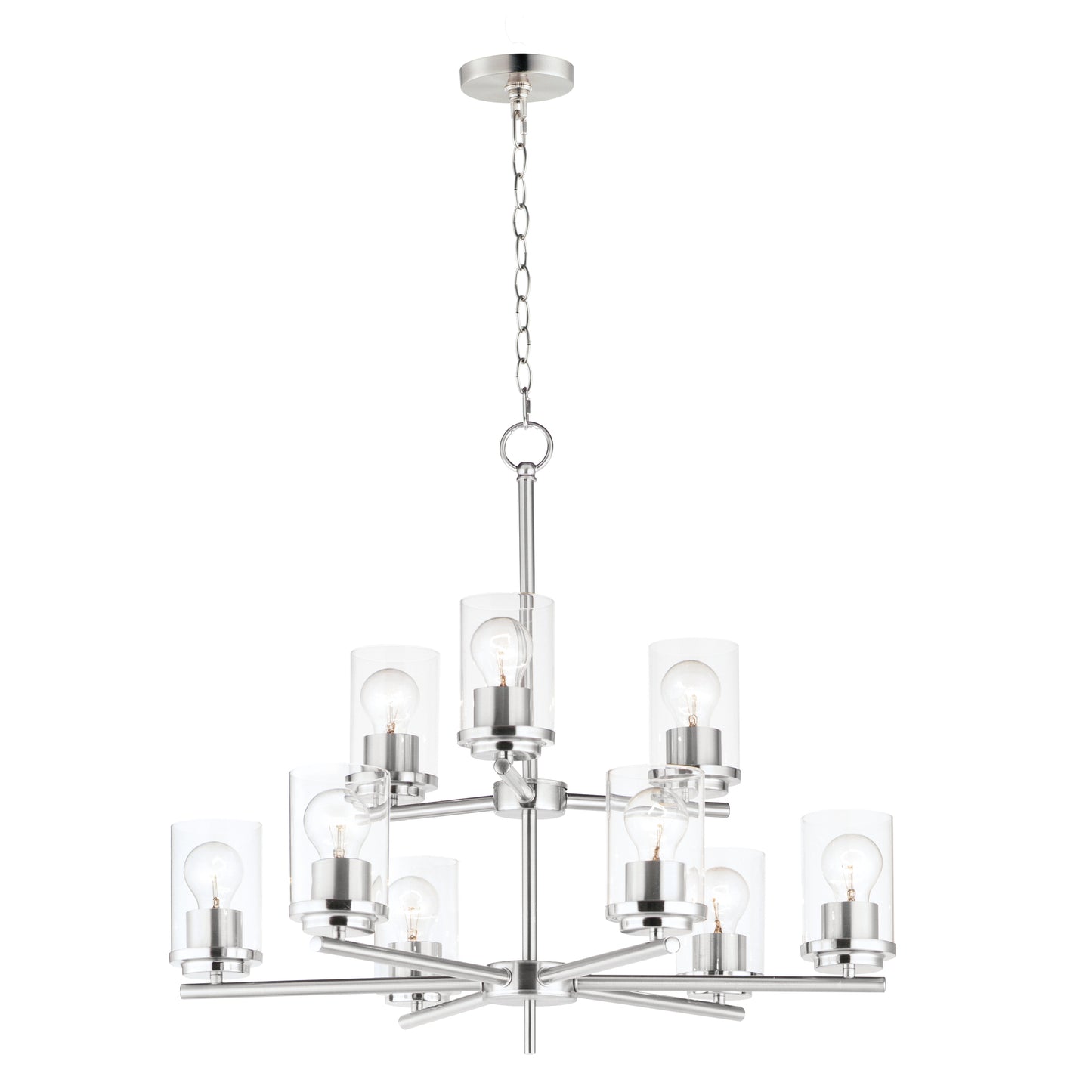 Corona 9-Light Chandelier Satin Nickel by Maxim Lighting