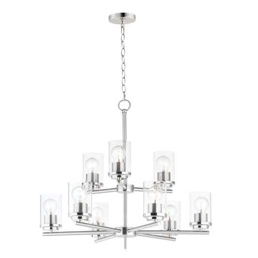 Corona 9-Light Chandelier Satin Nickel by Maxim Lighting