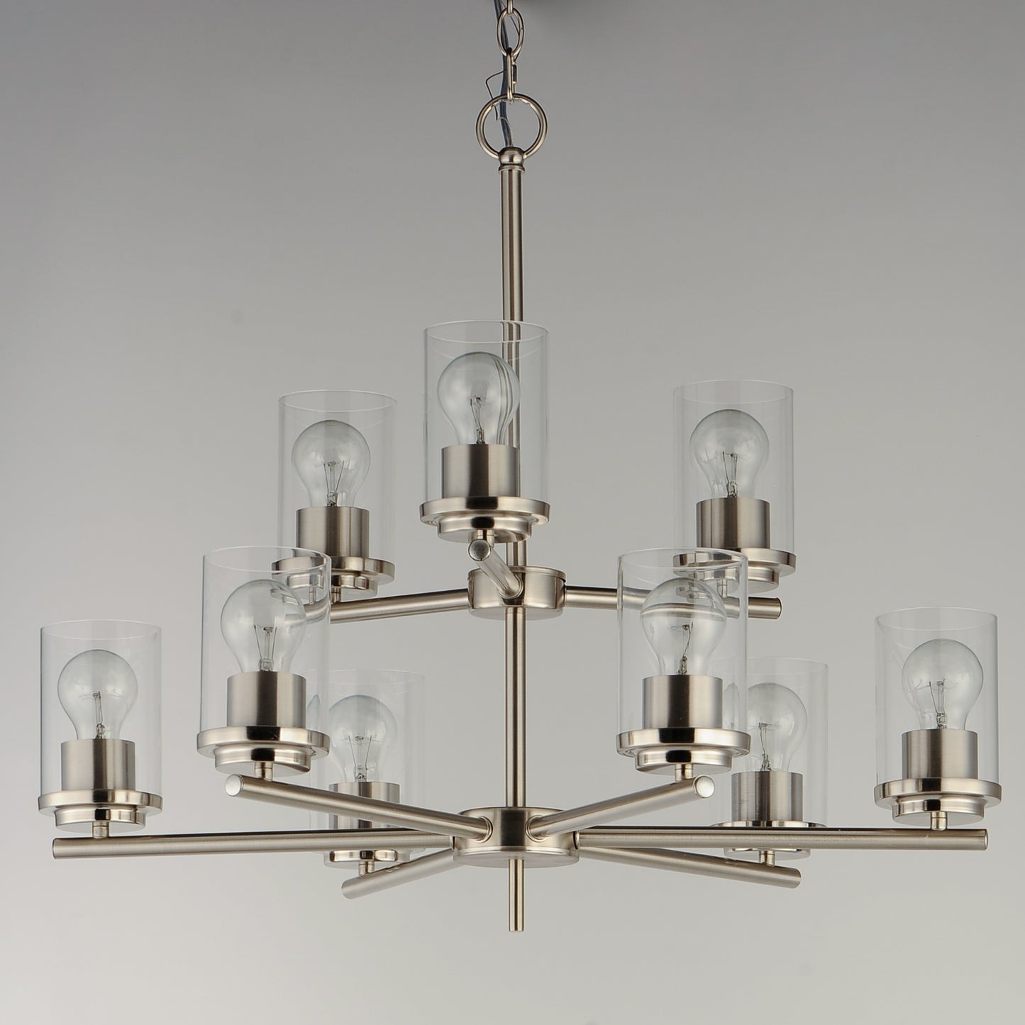 Corona 9-Light Chandelier Satin Nickel by Maxim Lighting