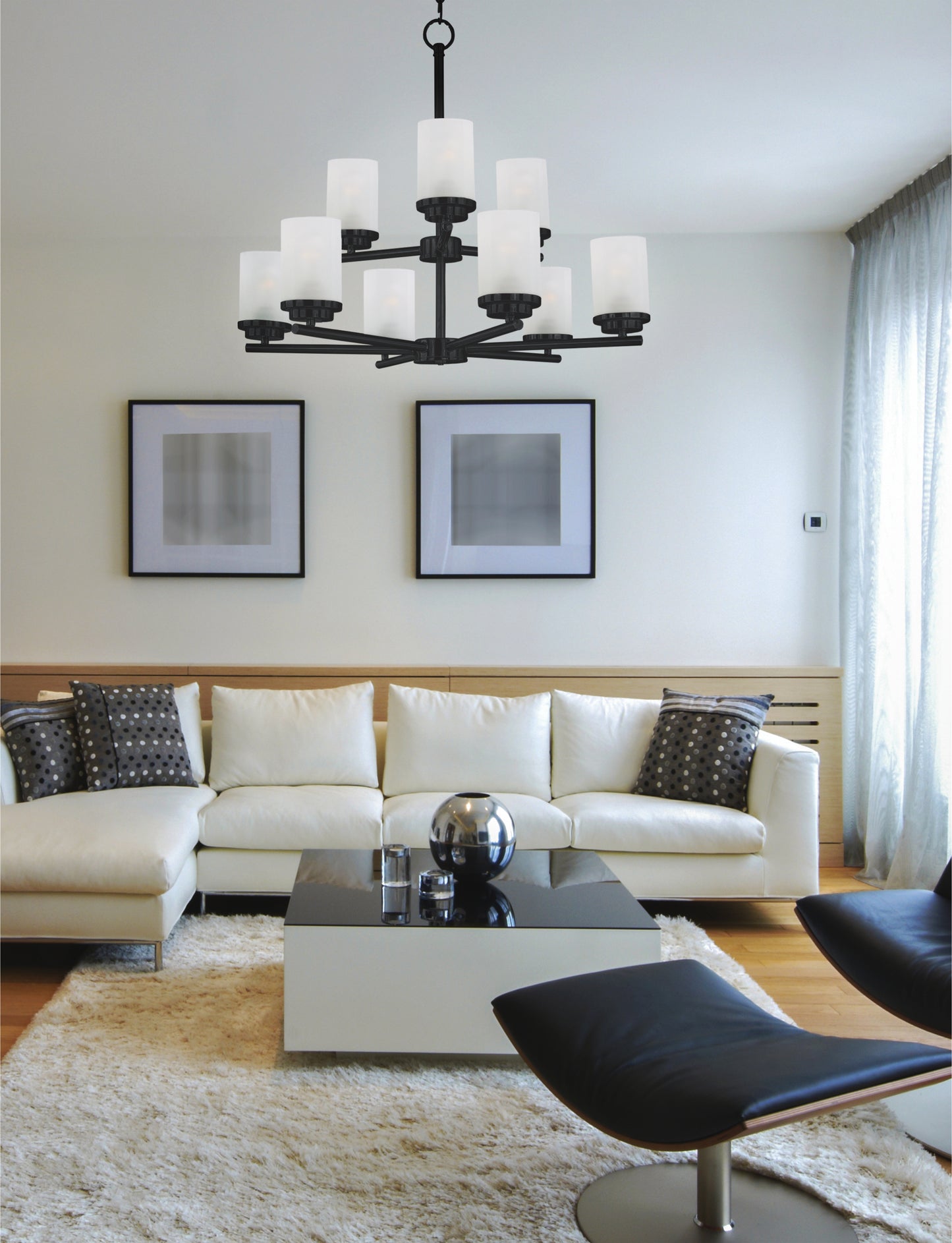 Corona 9-Light Chandelier Black by Maxim Lighting