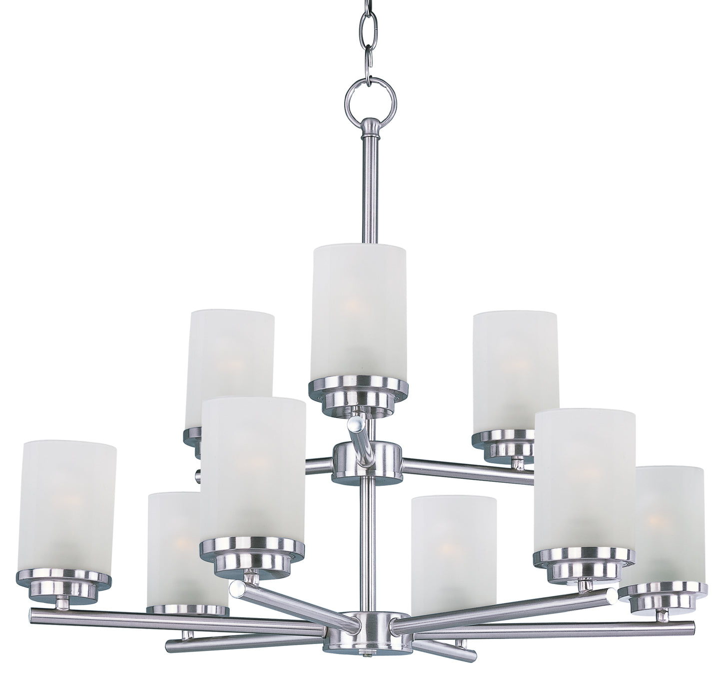 Corona 9-Light Chandelier Satin Nickel by Maxim Lighting
