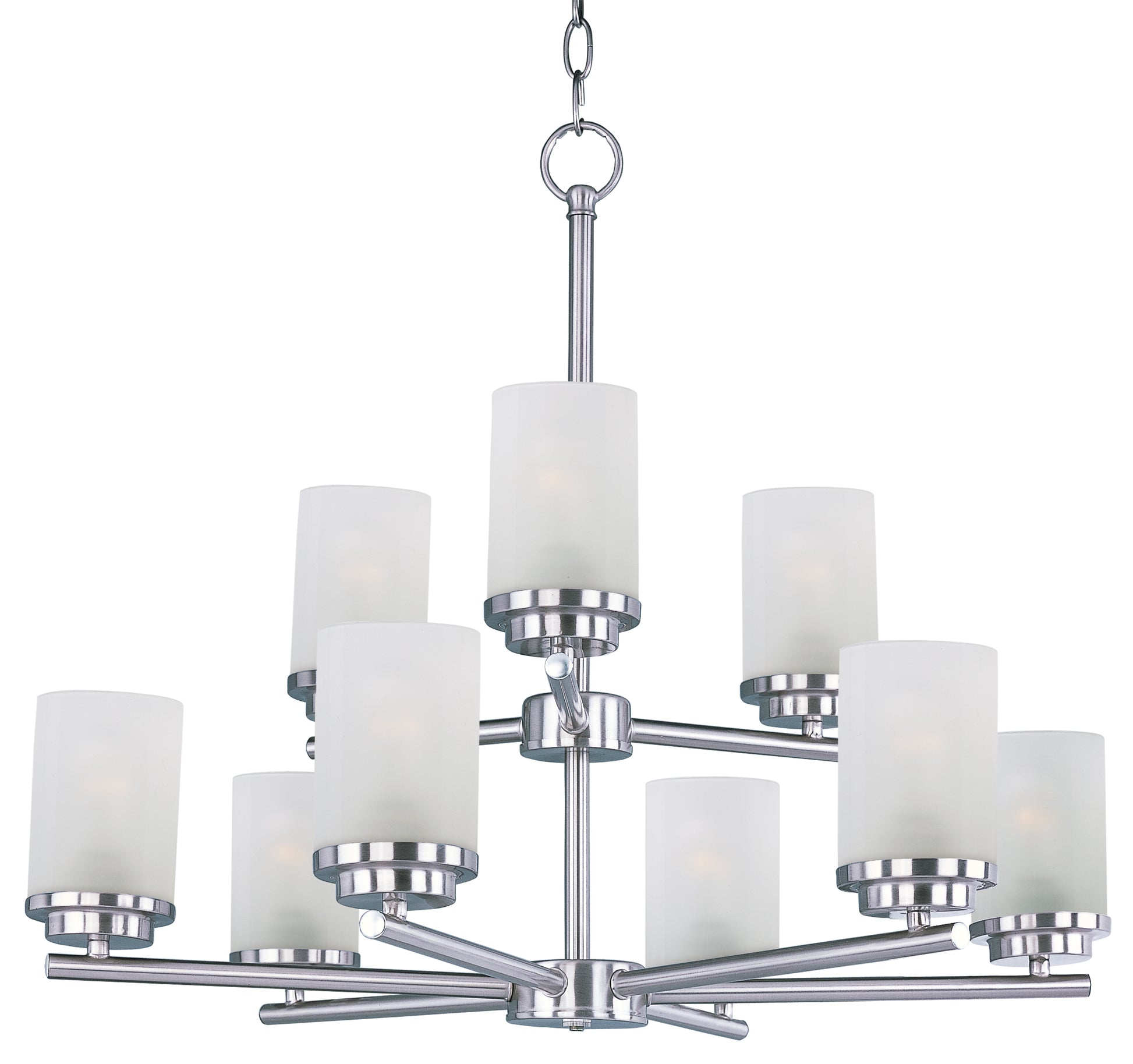 Corona 9-Light Chandelier Satin Nickel by Maxim Lighting
