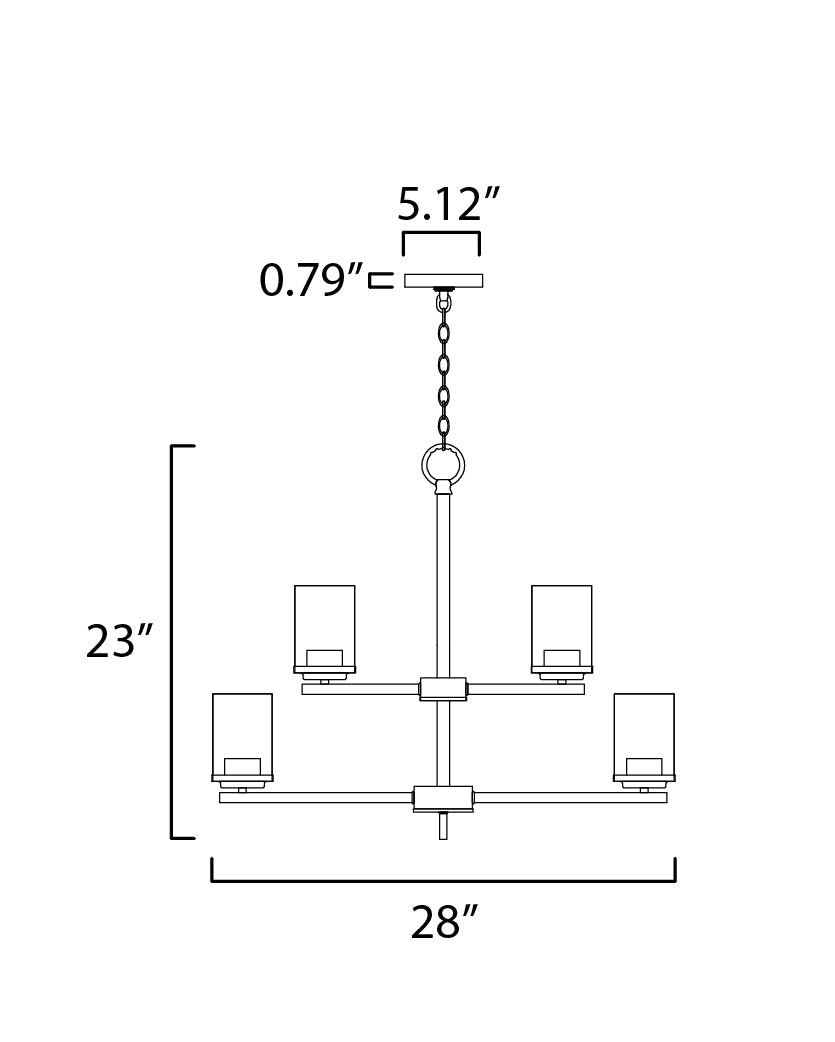 Corona 9-Light Chandelier Black by Maxim Lighting