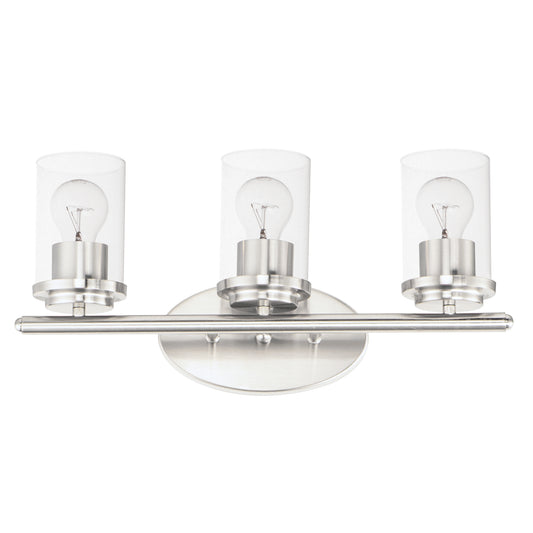 Corona 3-Light Bath Vanity Satin Nickel by Maxim Lighting
