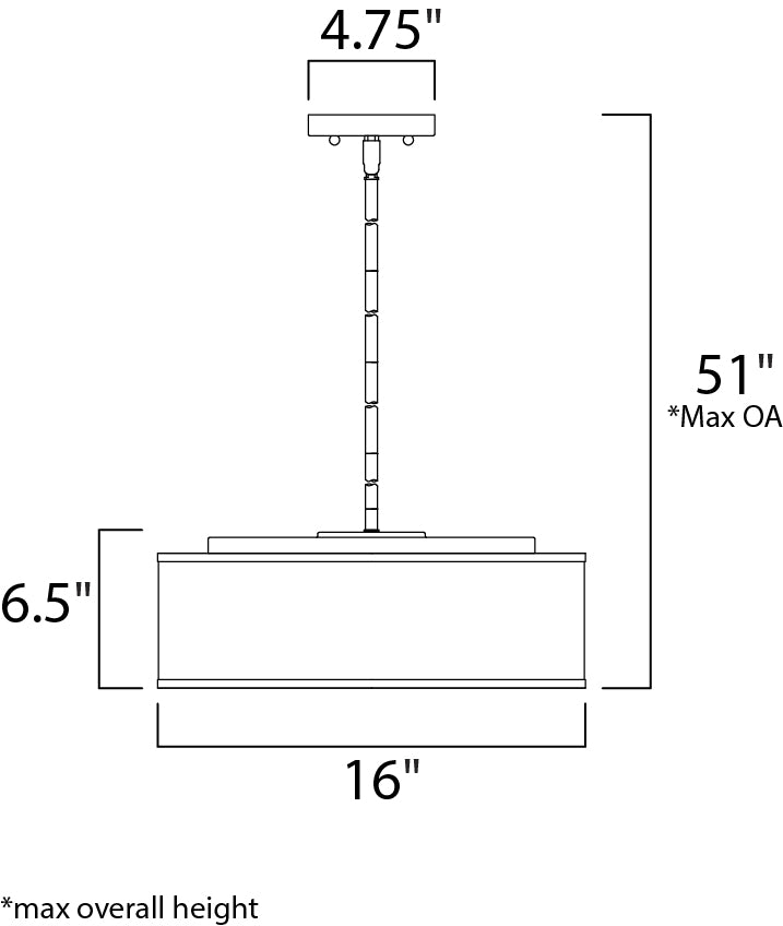 Prime 16" LED Pendant Oil Rubbed Bronze by Maxim Lighting